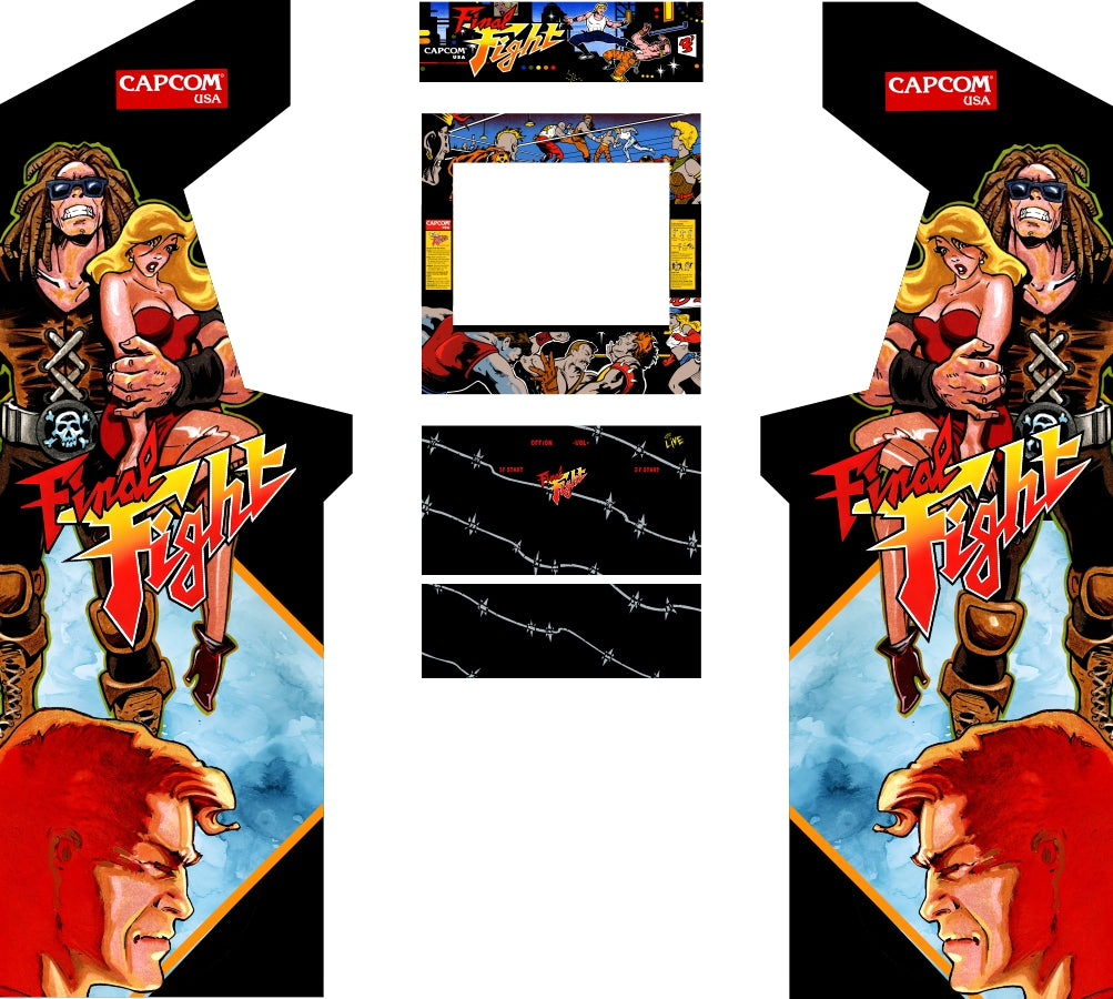 Final Fight Arcade1UP Deluxe Art Kit (for Street Fighter 2: CE
