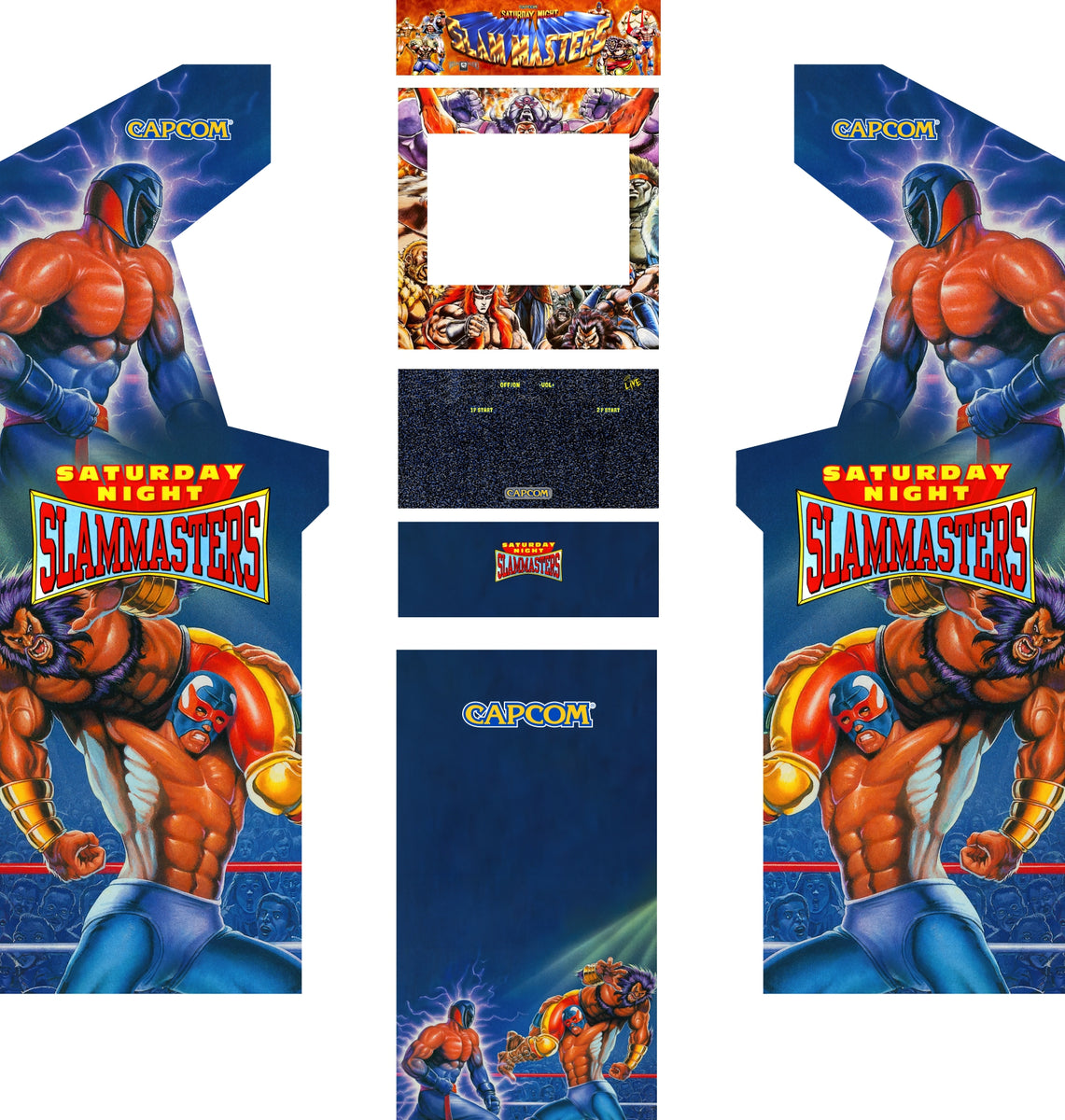 Saturday Night Slam Masters Arcade1UP Deluxe Art Kit (for Street