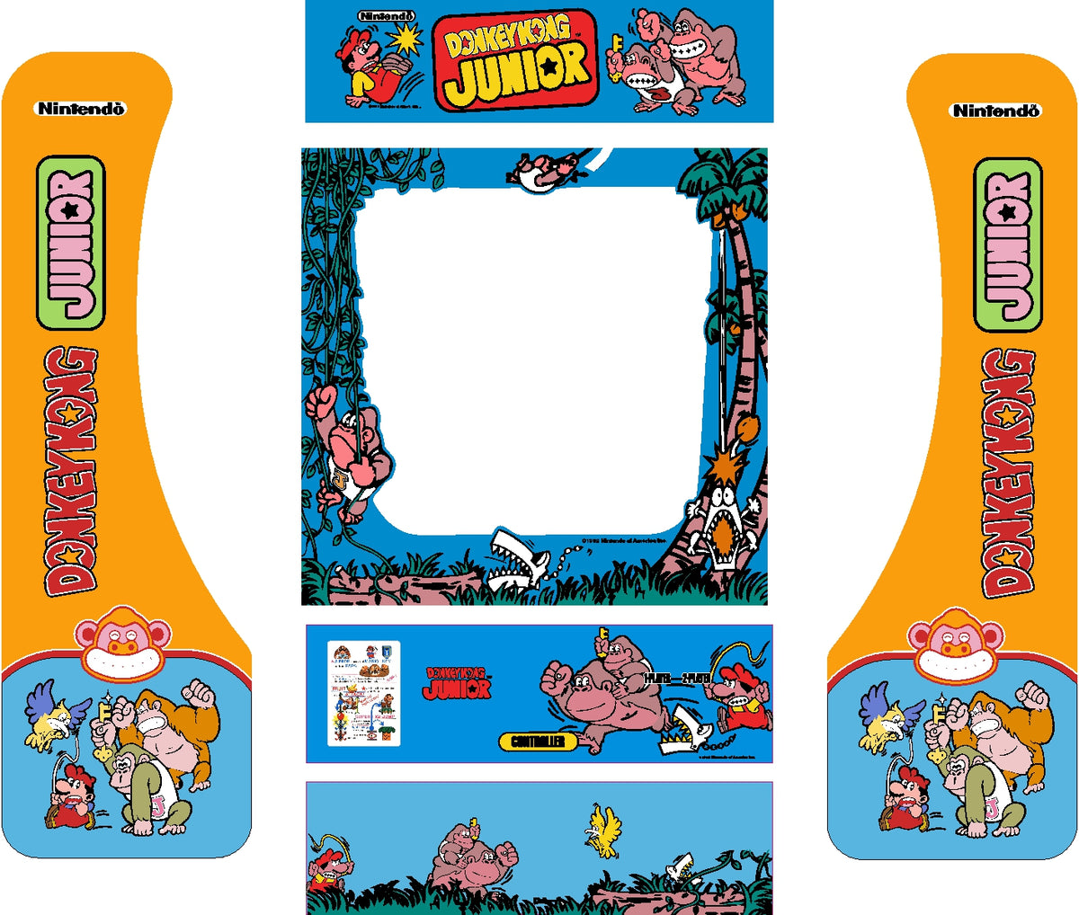 Donkey Kong Jr Arcade1Up Partycade Decal Kit Escape Pod Online