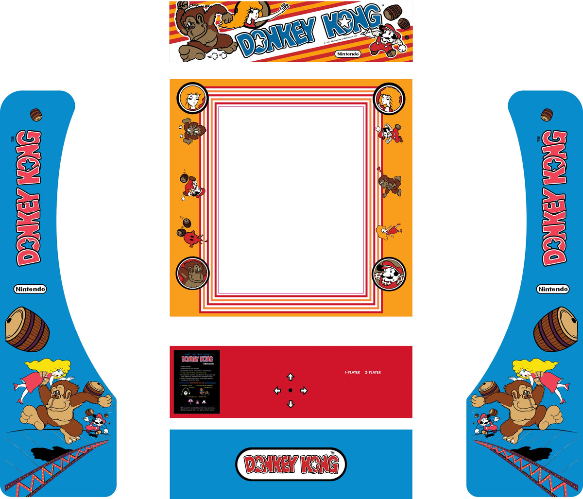 Donkey Kong Arcade1Up Partycade Decal Kit Escape Pod Online
