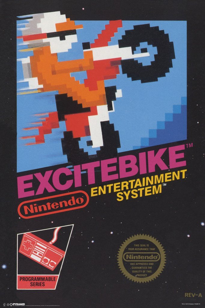ExciteBike Arcade Box Poster Print – Escape Pod Online