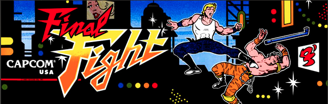 Targa Metallica Decorativa Da Parete Final Fight Classic Capcom 20,5x12 Cm - Per Game Room, Bar, Casa, Stile Vintage