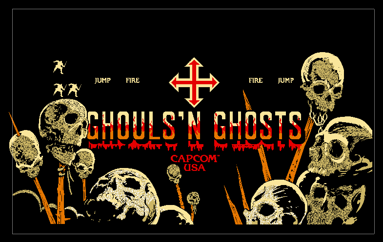 Ghouls 'n Ghosts CPO - Control Panel Overlay - Premium 3M Film
