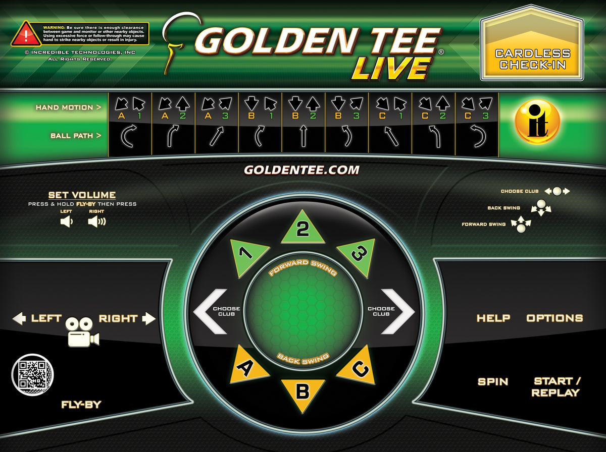 Golden Tee LIVE CPO Control Panel Overlay Escape Pod Online