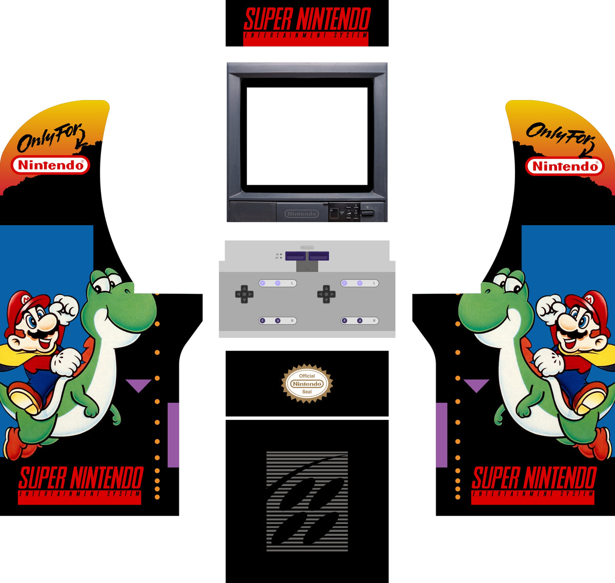 Arcade1Up - Super Nintendo SNES Art (Mario) – Escape Pod Online