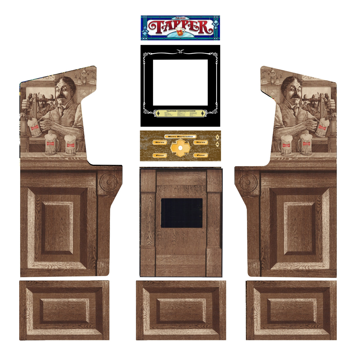 バタフライ　アート　2作品 Final Fight Arcade1UP Deluxe Art Kit (for Street Fighter 2