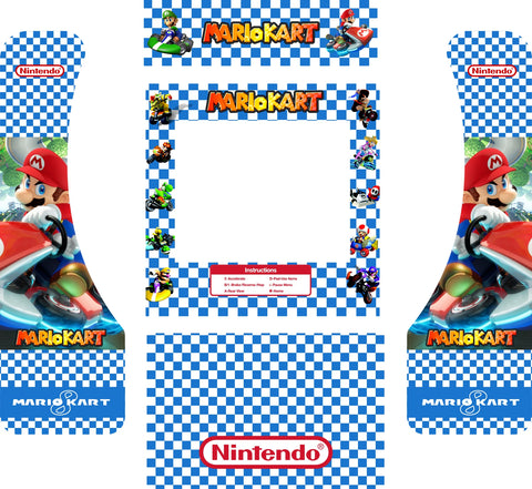 Mario Kart Arcade1Up Partycade Decal Kit