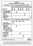 Timber/Tapper Dipswitch Settings Decal
