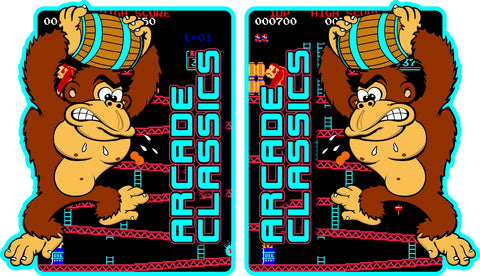Arcade Classics Multicade Side Art - Donkey Kong Theme - Escape Pod Online