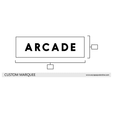 Custom Size Arcade Marquee - Escape Pod Online