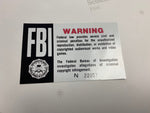 FBI Warning Arcade Sticker - Escape Pod Online