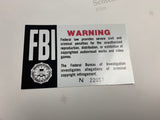 FBI Warning Arcade Sticker - Escape Pod Online