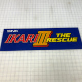 Vintage - Ikari III The Rescue Arcade Marquee - Escape Pod Online