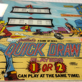 Vintage - Gottlieb's Quick Draw Pinball Back Glass - Escape Pod Online