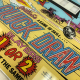 Vintage - Gottlieb's Quick Draw Pinball Back Glass - Escape Pod Online