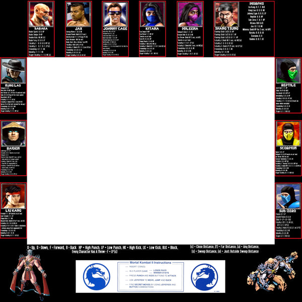 Mortal Kombat Move List Bezel