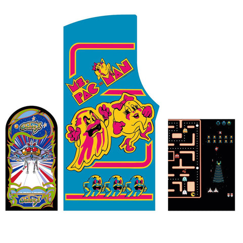 Ms. Pac-Man / Galaga 20 Year Reunion Sideart/Kickplate Set - Escape Pod Online