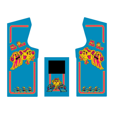 Ms Pac-Man Cabaret Arcade Side Art & Kick- Full Wrap - Escape Pod Online