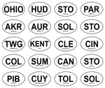 Ohio City Oval Decals - Escape Pod Online