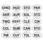 Ohio City Oval Decals - Escape Pod Online