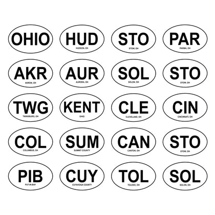 Ohio City Oval Decals - Escape Pod Online