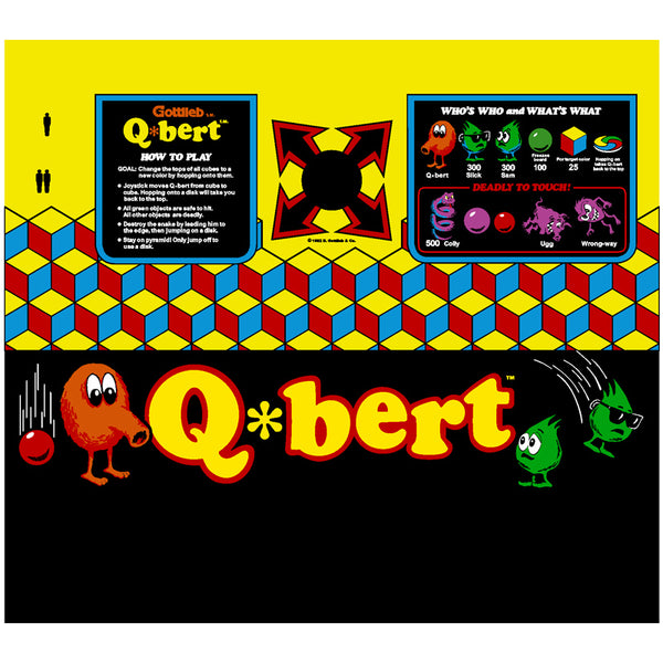 Qbert CPO Combo - Top and Front Control Panel Overlay - SDS