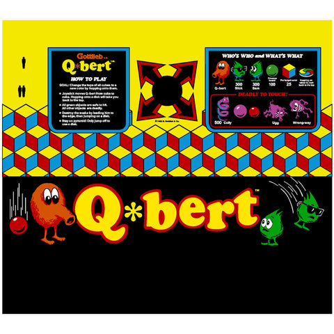 Qbert CPO Combo - Top and Front Control Panel Overlay - Escape Pod Online