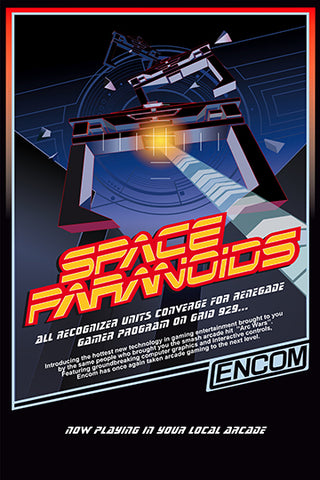 Space Paranoids Arcade Poster - Escape Pod Online