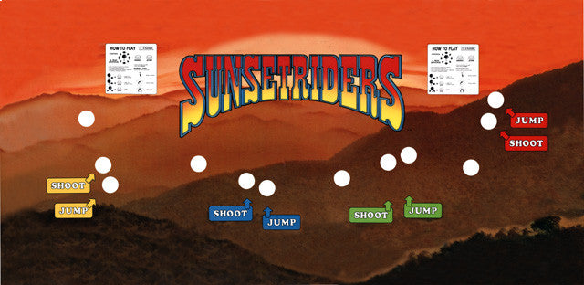 Sunset Riders 2 or 4 Player CPO - Control Panel Overlay – Escape Pod Online