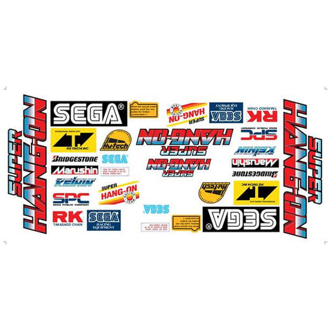 Super Hang On Arcade Sponsor Decal Set - Escape Pod Online