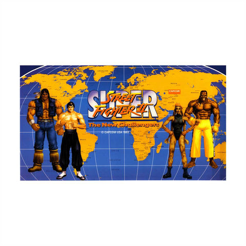 Super Street Fighter II New Challengers Marquee (Big Blue Size) - Escape Pod Online