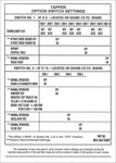 Timber/Tapper Dipswitch Settings Decal