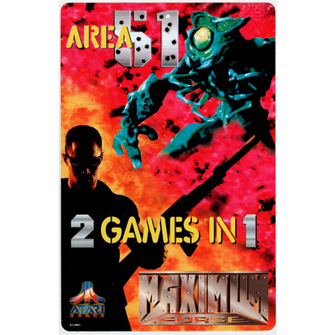 Area 51 / Maximum Force 2 Games in 1 Promo Poster Print - Escape Pod Online
