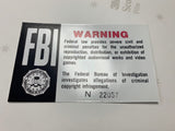 FBI Warning Arcade Sticker - Escape Pod Online
