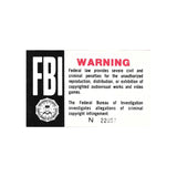 FBI Warning Arcade Sticker - Escape Pod Online