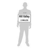 Hill Valley 2 Miles Sign from Back to the Future - Escape Pod Online