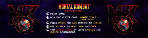 Mortal Kombat 3 MK3 Instruction Decal - Escape Pod Online