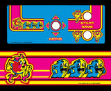 Ms Pac-Man Mini Cabaret Control Panel Overlay - CPO - Escape Pod Online