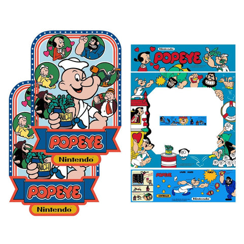 Popeye Arcade Art Complete Restoration Kit - Escape Pod Online